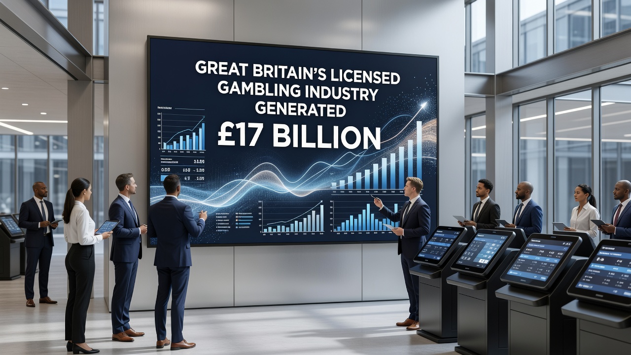Land-based casino interior with gaming tables and slot machines in Great Britain